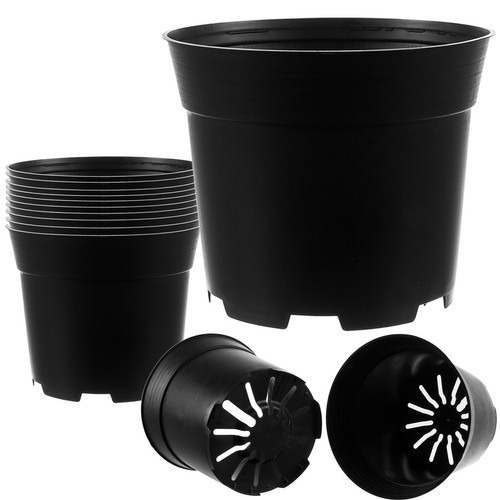 Ghiveci pentru flori, plastic, set de 10