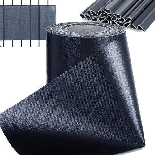 Ochranná clona, ​​čierne tienidlo 19cmx35m, s 20 spojovacími prvkami, 450g/m2
