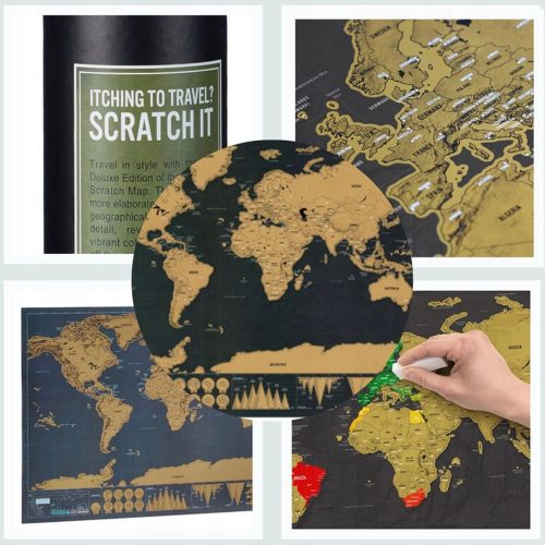 Stieracia mapa sveta, 42x30 cm