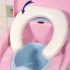 Prenosné WC sedadlo, fialové 3v1