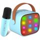 Set karaoke wireless, bluetooth 5.0, albastru