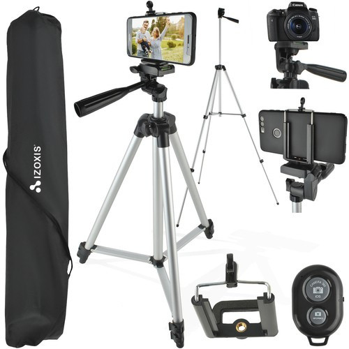 Suport pentru telefon mobil si camera, set trepied, selfie stick si telecomanda