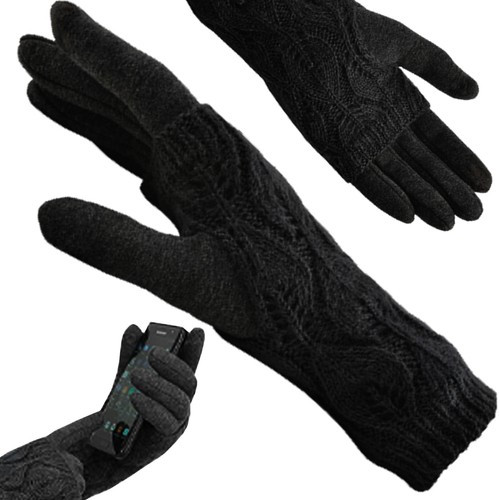 Mănuși negre tactile pentru orice dispozitiv cu ecran tactil