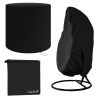 Husa mobile de gradina rotunda, neagra