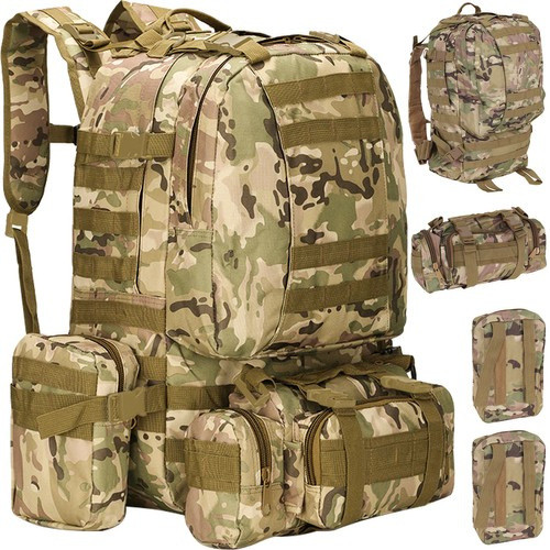 Vojenský batoh, s 2 priehradkami, 45 L, maskáčový