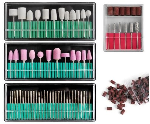 Set capete slefuit unghii, 166 buc