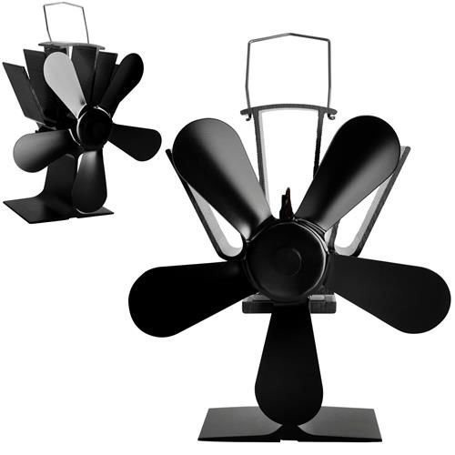 Termoelektrický krbový ventilátor s 5 lopatkami