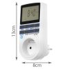 LCD digitálny časový spínač, 230V, biely