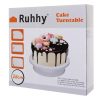 Farfurie rotativa, 3 spatula pentru decor tort, alb