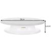 Farfurie rotativa, 3 spatula pentru decor tort, alb