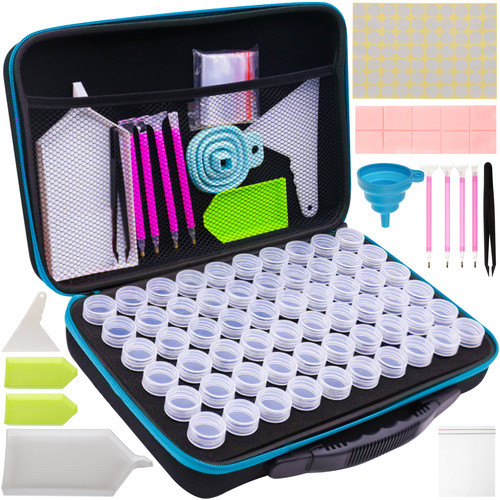 Kit pictura cu diamante, broderie cu diamante, intr-o carcasa practica