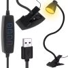 Stolná lampa s USB konektorom, 5W, čierna