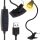 Stolná lampa s USB konektorom, 5W, čierna