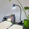 Stolná lampa s USB konektorom, 5W, čierna