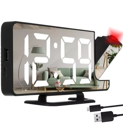 Izoxis digitálny LED budík, nabitý cez USB