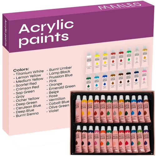 Akrylové farby 24 ks. - 12 ml