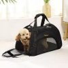 Biztonságos kutyahordozó táska, nagy szellőzéssel