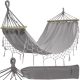 Hamac de gradina Gardlov 200x100cm, bumbac, gri