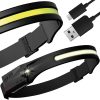 LED čelovka s USB nabíjaním, 6 režimov svietenia