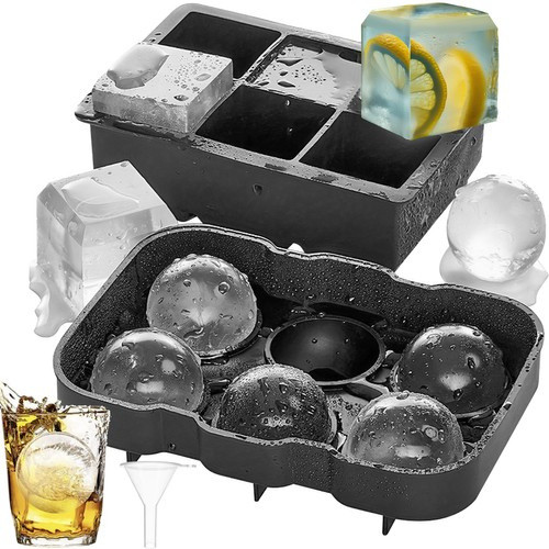 Veľká silikónová forma na kocky ľadu a ľadové gule 2v1