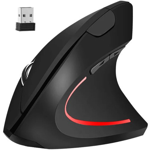 Ergonomická vertikálna bezdrôtová myš, 6 tlačidiel