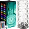 Stolná LED krištáľová lampa svladateľná dotykom, 16 farieb