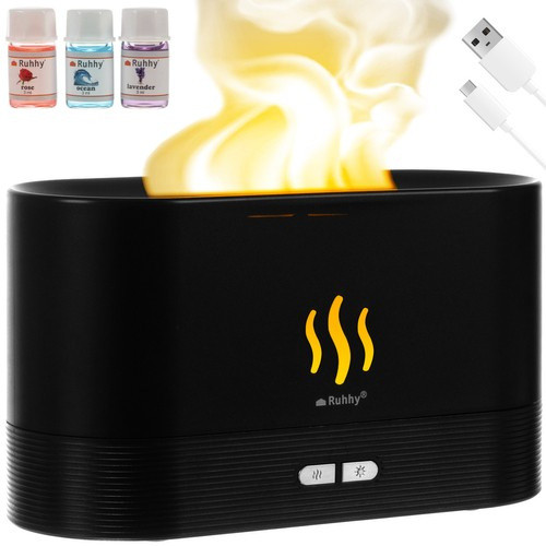 Aroma difuzér s USB nabíjačkou, LED osvetlením, 3 rôzne esenciálne oleje - 180 ml