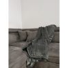 Mäkká, teplá, hrubá deka sivá, 1,6*2 m