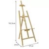 Șevalet portabil din lemn - 170 cm