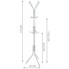 Wieszak stojący 170cm - biały Ruhhy 23814
