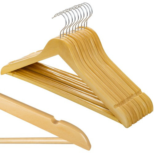 Drevený vešiak na šaty, 10 ks