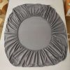 Gumená posteľná plachta sivej farby, 100% bavlna, 180 x 200 x 20 cm