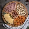 Bambusz forgódeszka sajtok és felvágottak tálalásához